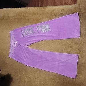 Velour sweatpants from Pink